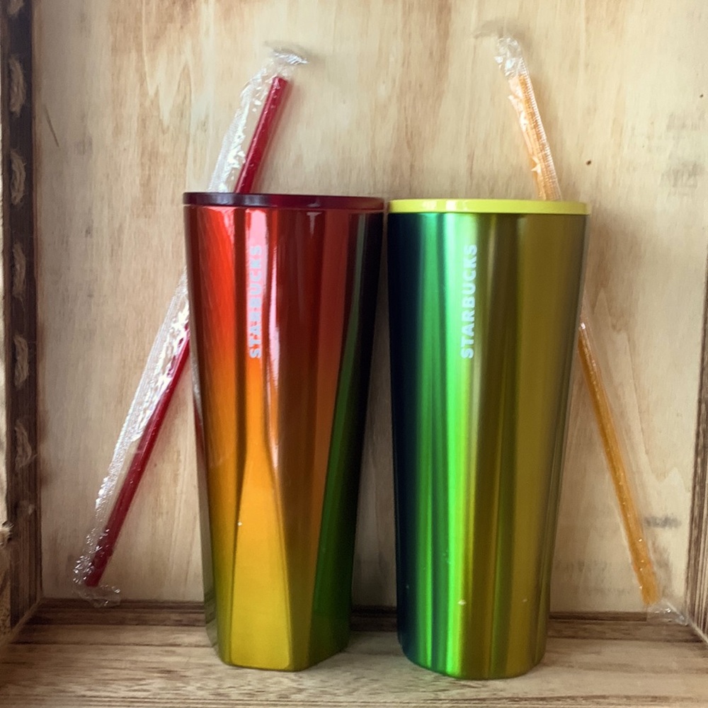 2 Starbucks stainless steel tumblers LOT